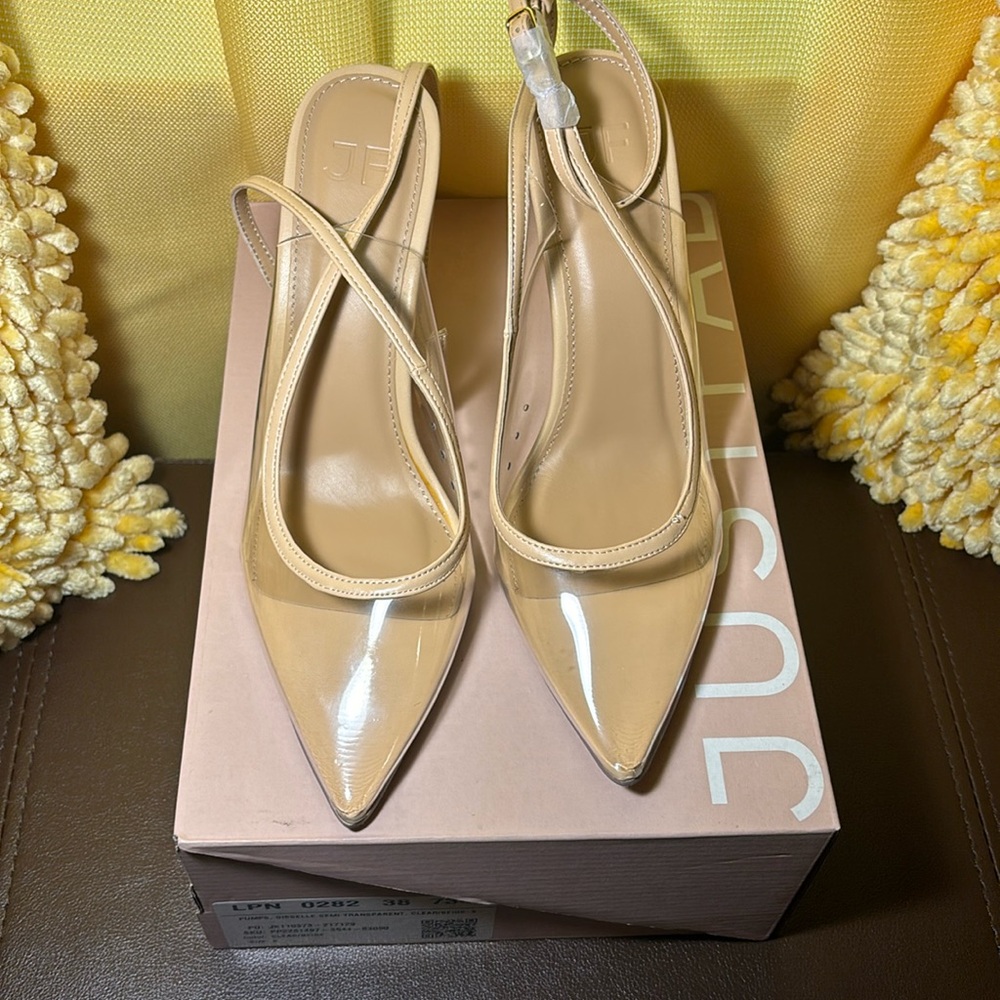 Clear/Beige Heeled